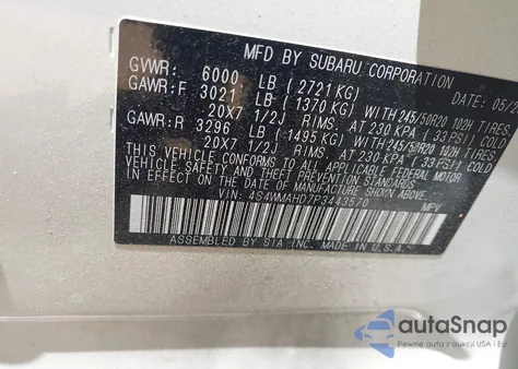 2023 Subaru Ascent Onyx Edition 7-Passenger from USA, damaged, VIN 4S4WMAHD7P3443570